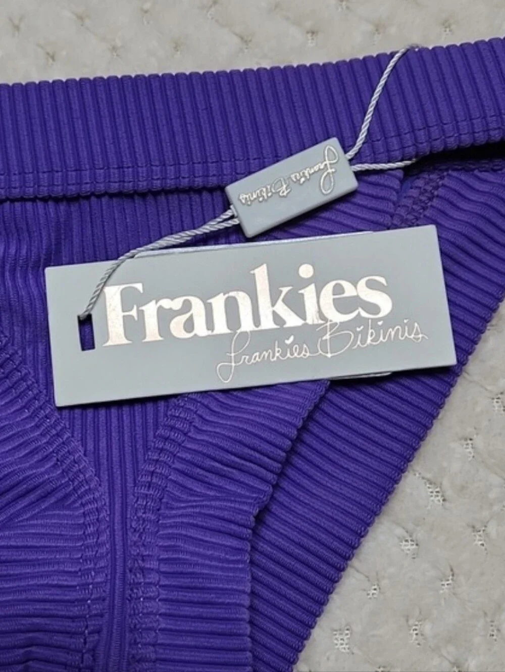 Nwt Frankie's Bikinis Cole Ribbed Scooped Bikini Bottoms